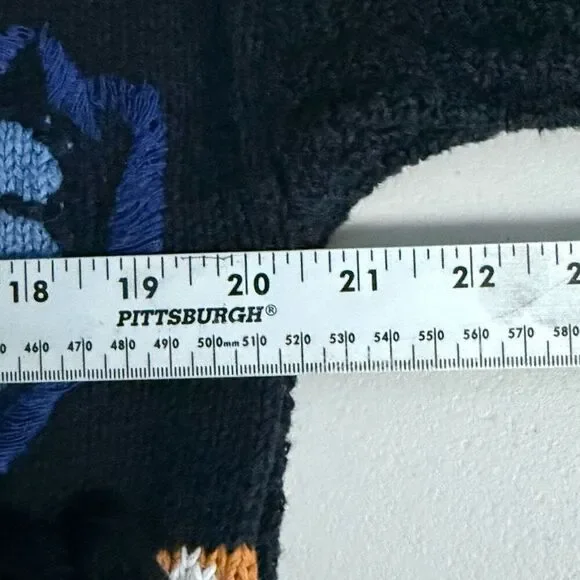 Vintage‎ Knit Fringe Grandma Sweater Womens M Multicolor Cottagecore Patchwork - Picture 8 of 9